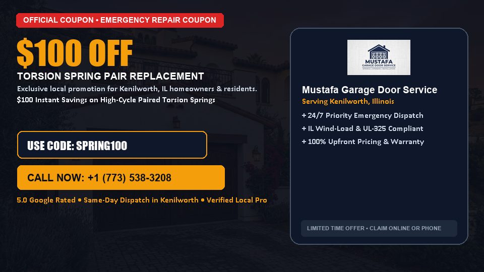 Mustafa Garage Door Service $100 OFF Dual Torsion Spring Replacement