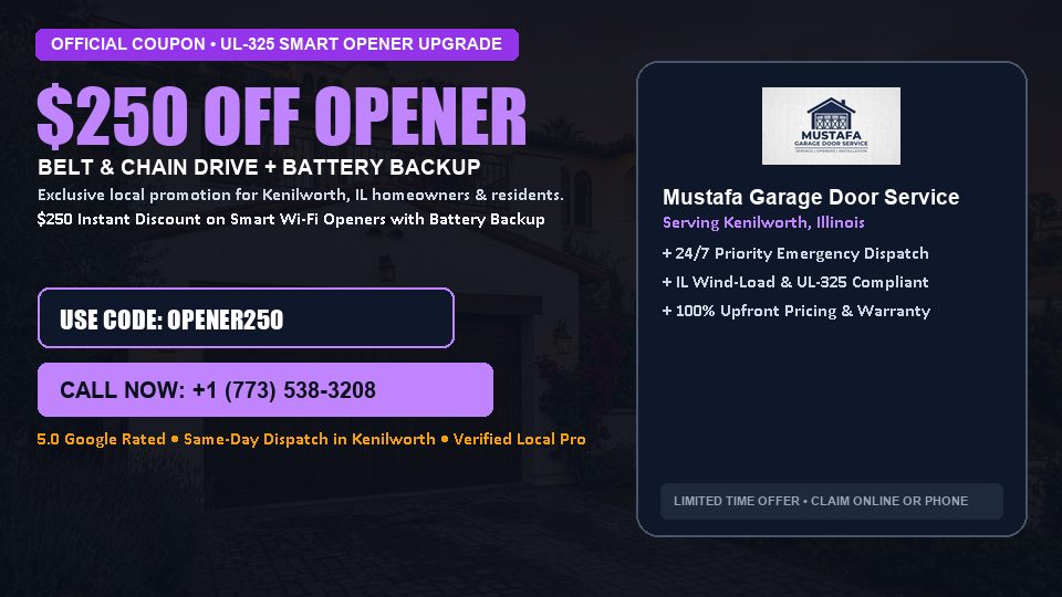 Mustafa Garage Door Service $250 OFF Premium LiftMaster Opener Installation